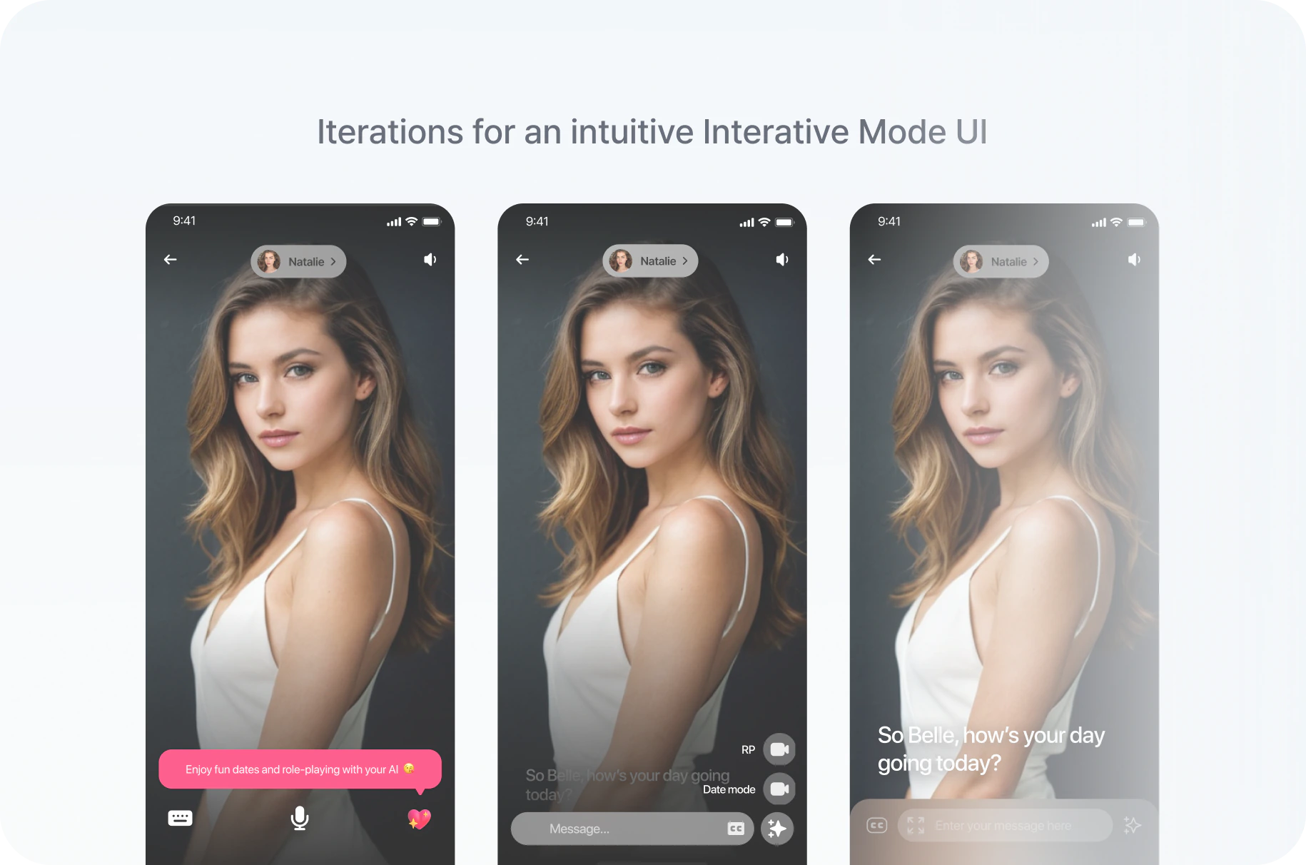 Iterations for an intuitive Interactive Mode UI