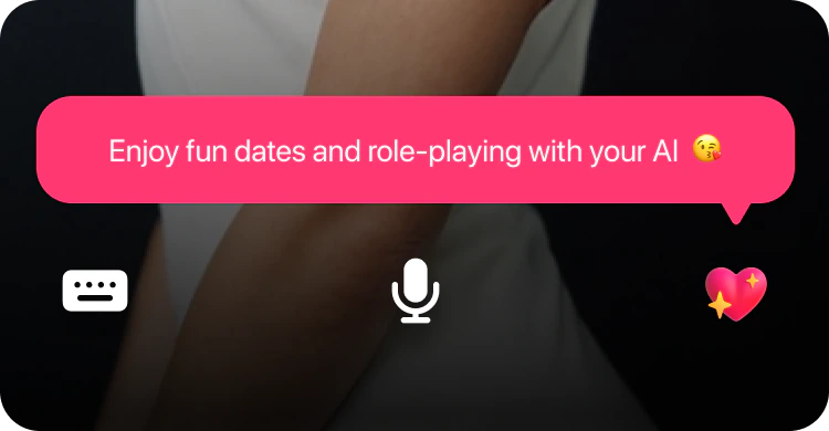 Prominent pink prompt with a heart button